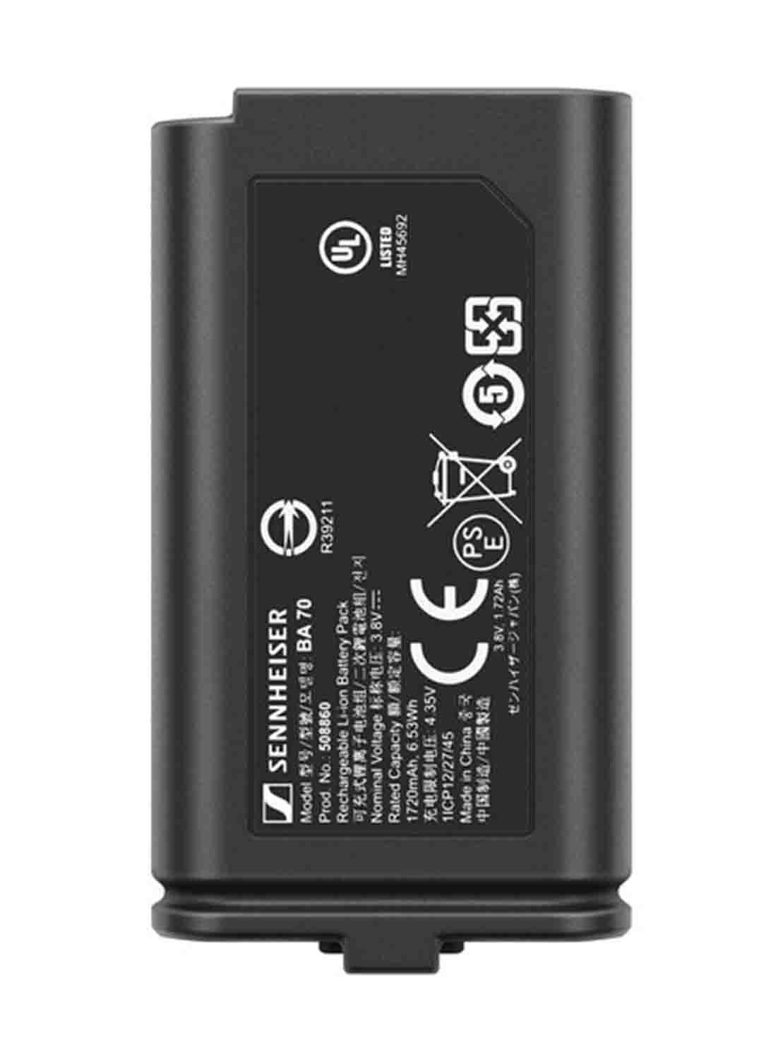 Sennheiser BA 70 Rechargeable Battery Pack for EW-D Wireless - Hollywood DJ