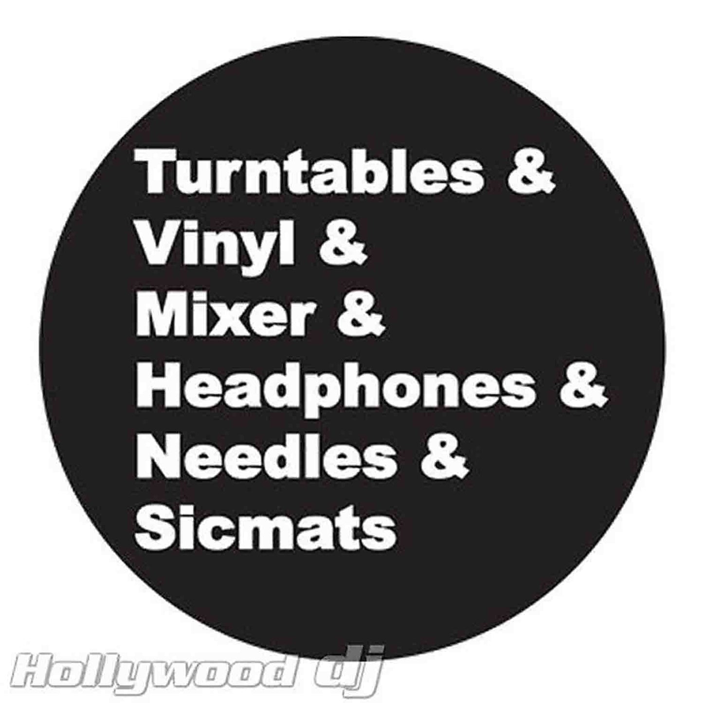 Sicmats DJ Turntable Slipmats 'ESSENTIALS' Slip Mat Set Sic Mats - Pair - Hollywood DJ