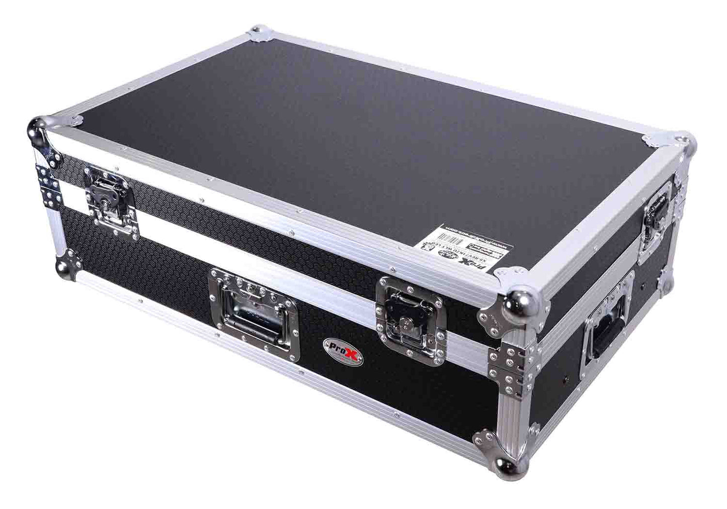 PROX XS-REV71K2U WLT LED ATA Style Flight Case for Pioneer DDJ-REV7 DJ Controller with 2U Rack Space Laptop Shelf Wheels LED - Hollywood DJ