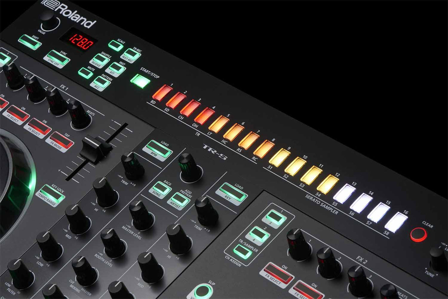 Roland DJ-505, 2-Deck Serato DJ Controller with Drum Machine - Hollywood DJ
