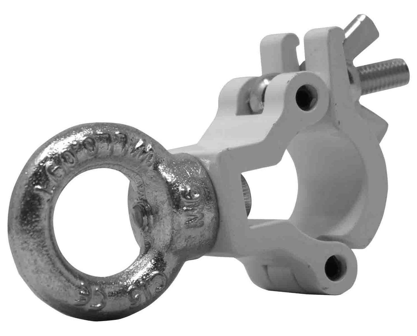 Odyssey LACE25SW Aluminum Small Mini Clamp with Eye Bolt - White Finish - Hollywood DJ