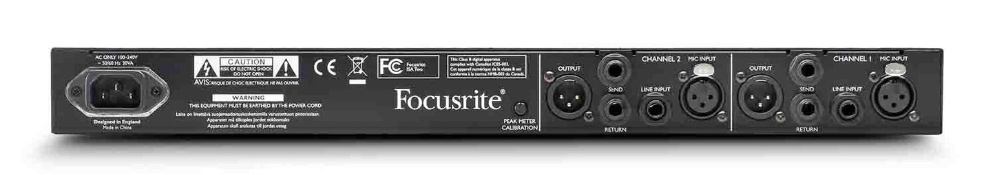 Focusrite Pro ISA Two Rackmount 2-Channel Microphone Preamp - Hollywood DJ