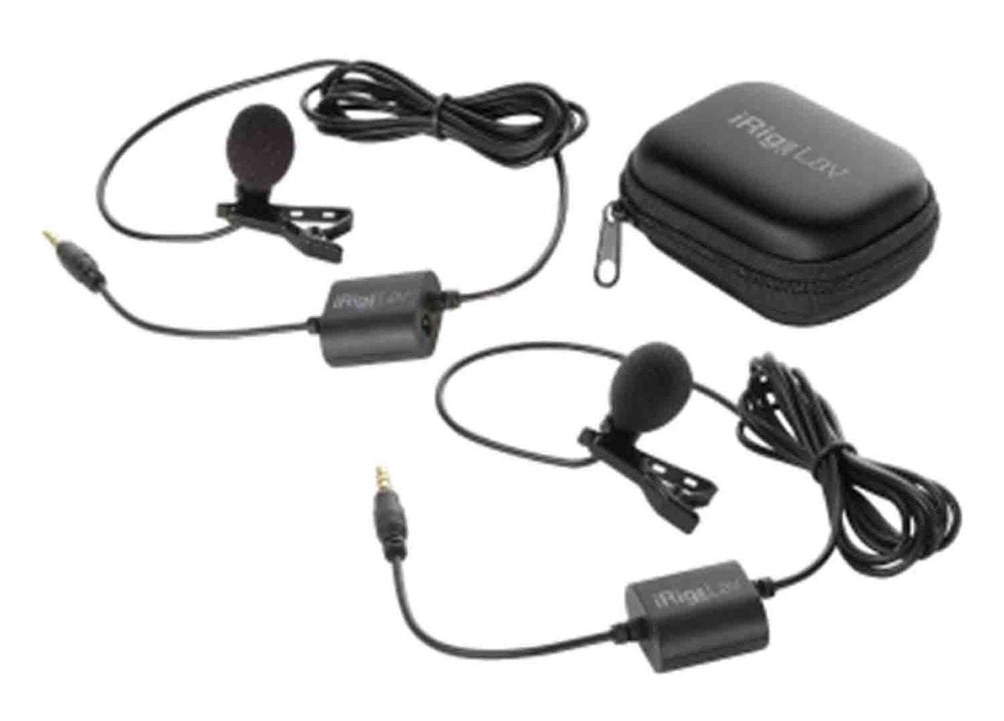 IK Multimedia iRig Mic Lav 2-Pack Lavalier Microphone for Smartphones and Tablets with Foam Pop Shield - Hollywood DJ