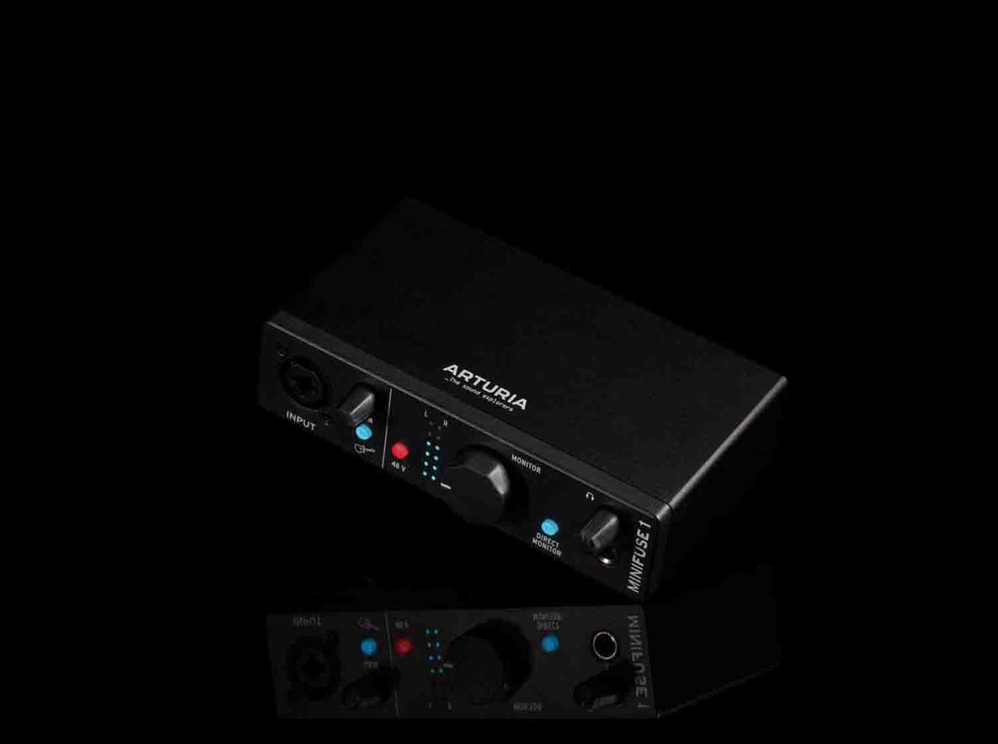 Arturia 800101 MiniFuse 1 Portable 1x2 USB Type-C Audio Interface - Black - Hollywood DJ