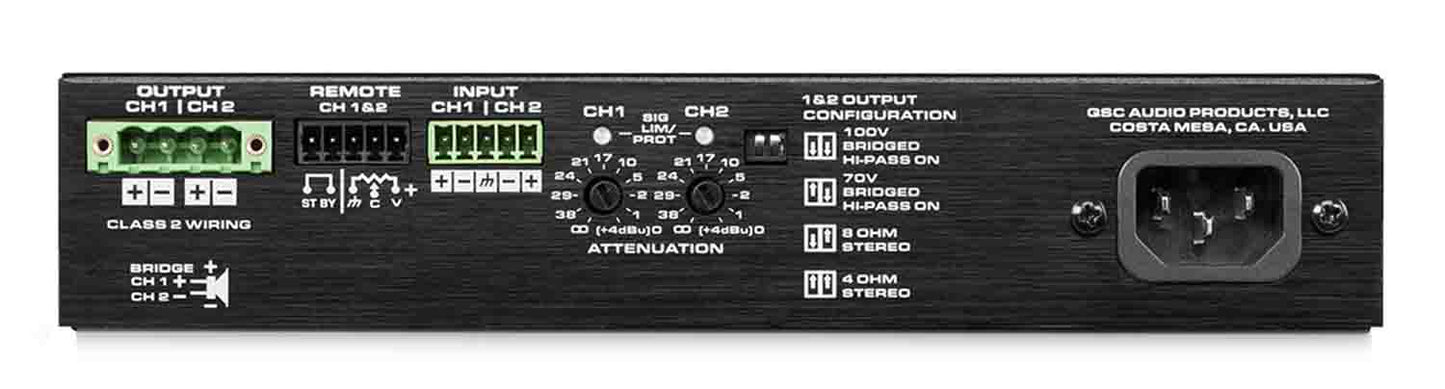 QSC SPA2-60 2-Channel Power Amplifier - 60W - Hollywood DJ