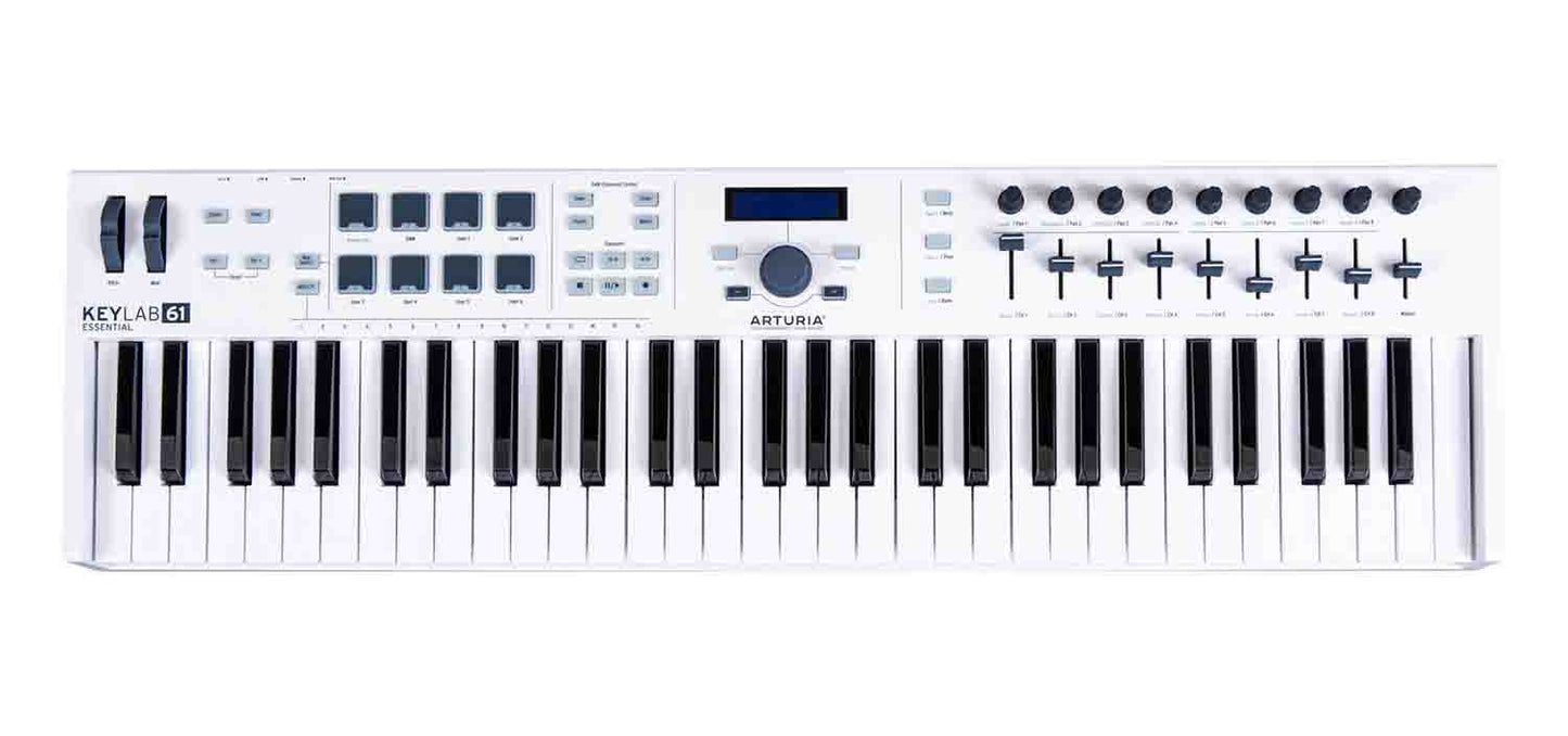 Arturia KEYLAB 61 Essential Universal MIDI Controller and Software - White - Hollywood DJ