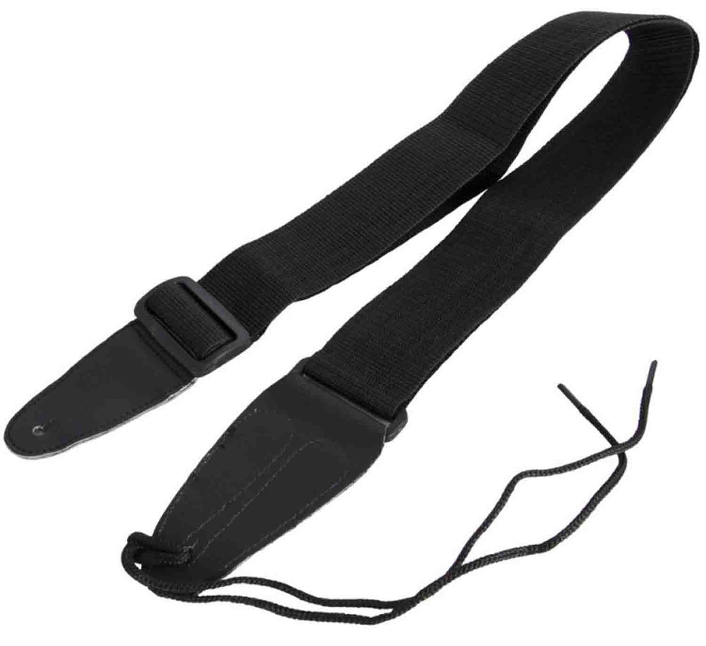 On Stage GSA10BK Guitar Strap with Leather Ends - Hollywood DJ