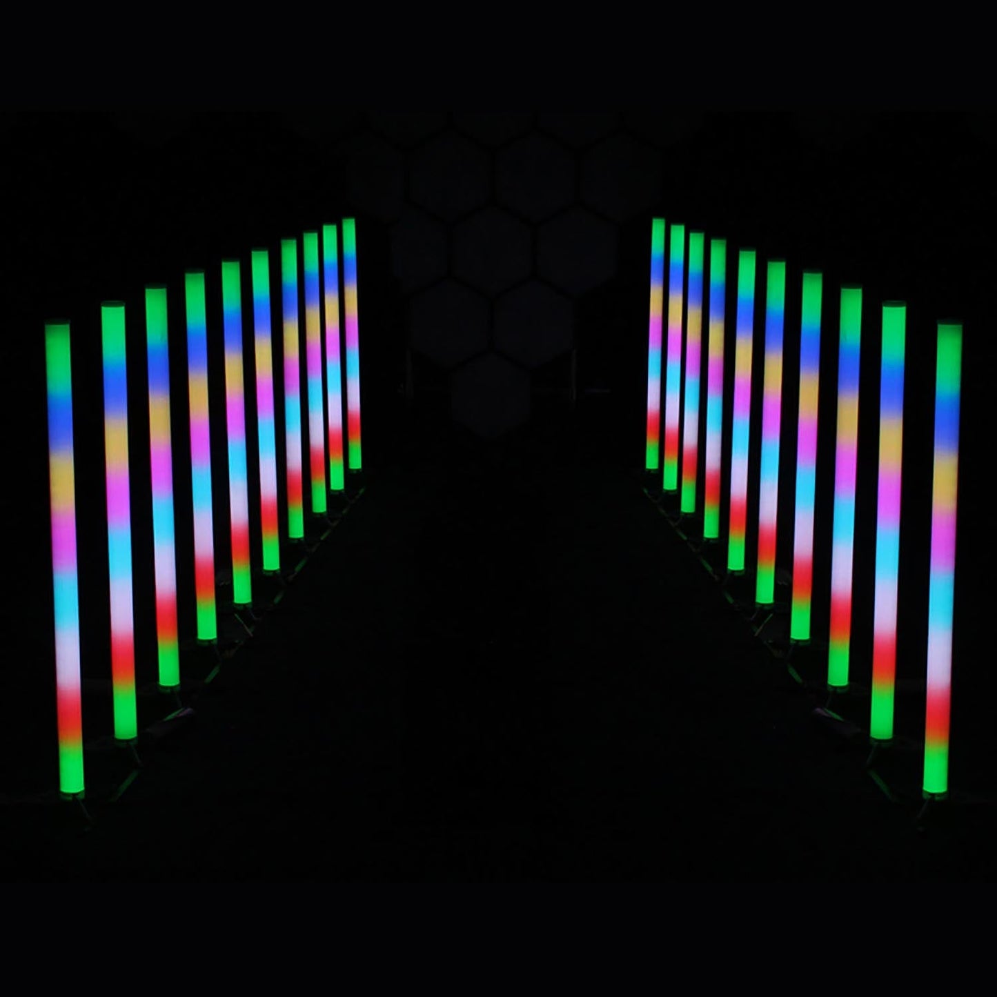 JMAZ JZ2005 LED Color Tube, Galaxy Tube with 32 Tri-color (RGB) LEDs and RF Remote Control - Hollywood DJ