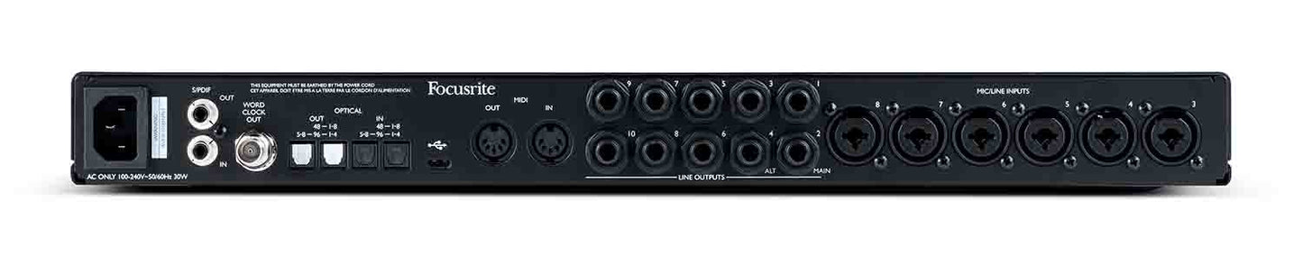Focusrite Scarlett 18i20 Rackmount 18x20 USB Type-C Audio/MIDI Interface - 3rd Generation - Hollywood DJ