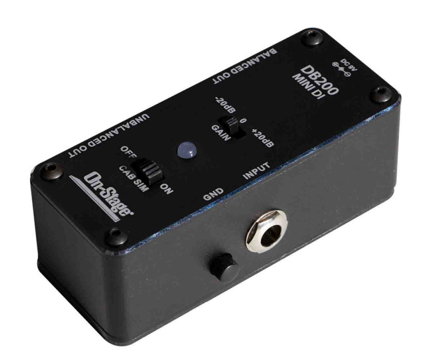 Onstage DB200 Mini DI Box - Black - Hollywood DJ