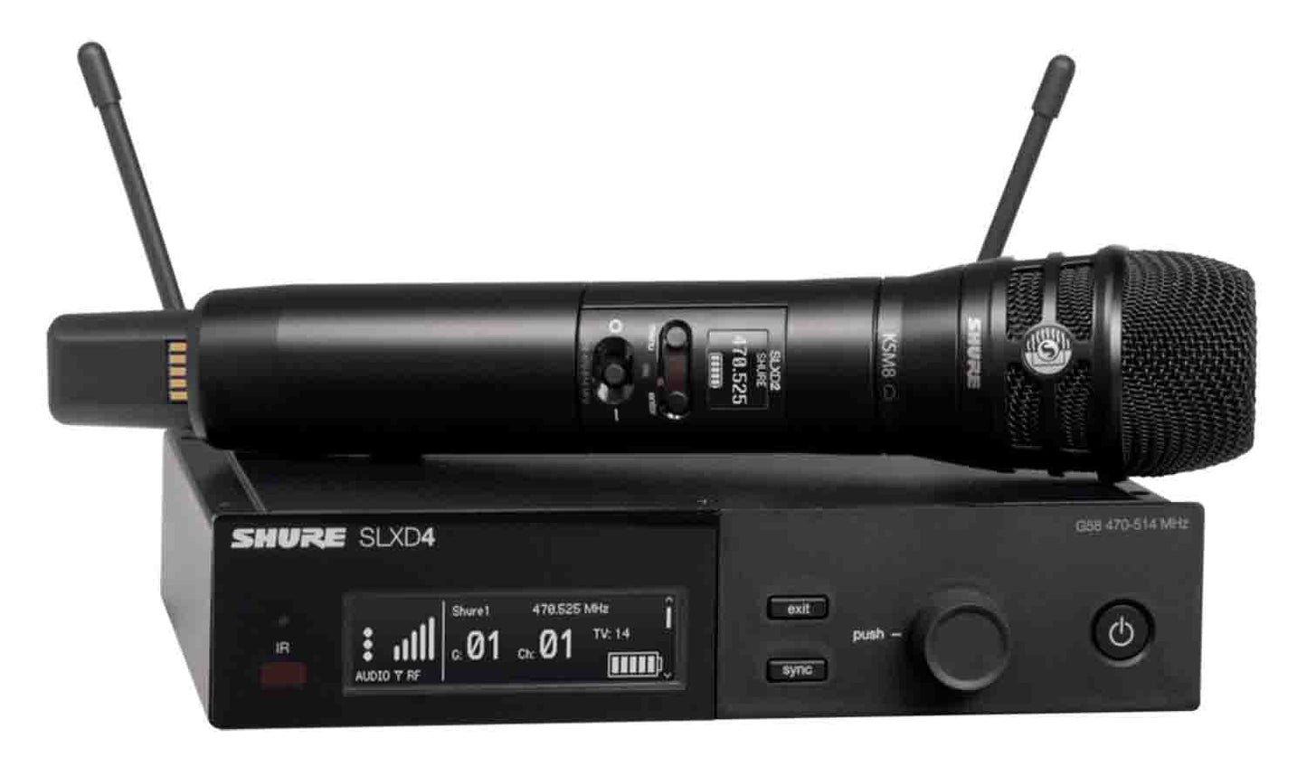 Shure SLXD24/K8B, Wireless System With KSM8 Dualdyne Handheld Transmitter - Hollywood DJ