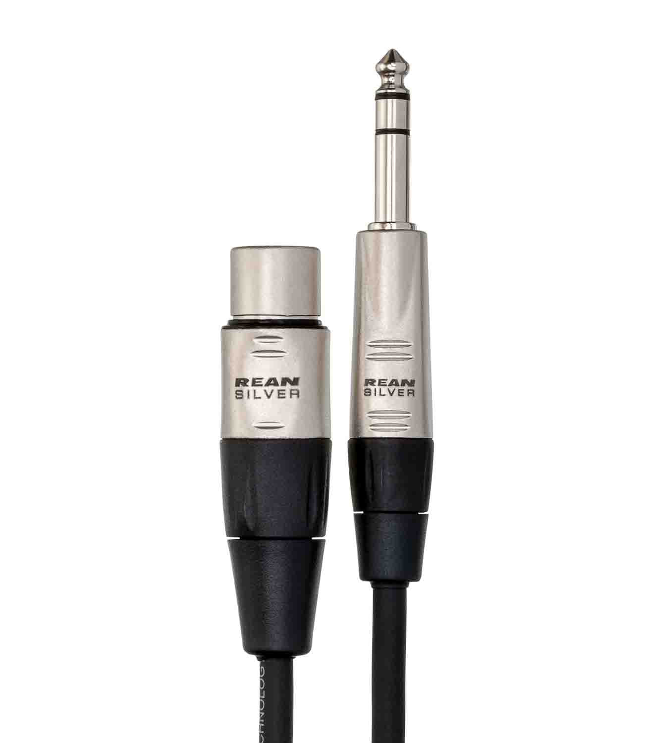 Hosa HXS-001.5, REAN XLR3F to 1/4" TRS Pro Balanced Interconnect - 1.5 Feet - Hollywood DJ