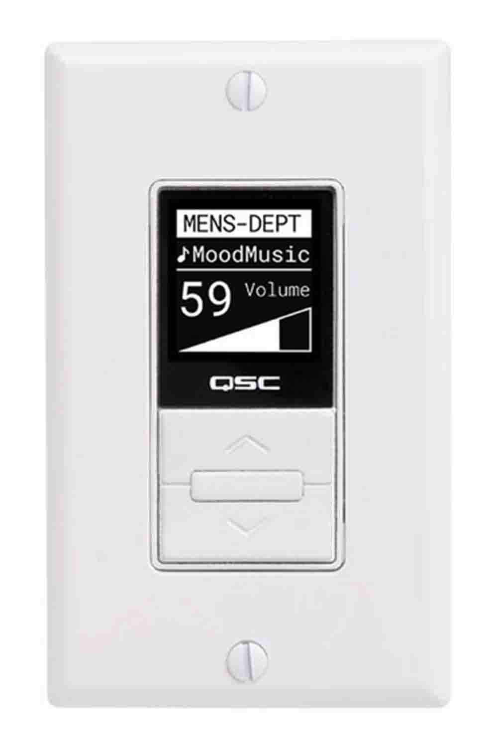 QSC MP-MFC-WH Decora-Style Wall Controller for MP-M Series Mixers - White - Hollywood DJ