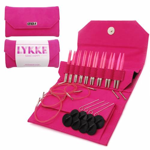 Lykke Blush Birchwood 3.5 inch Interchangeable Knitting Needle Set