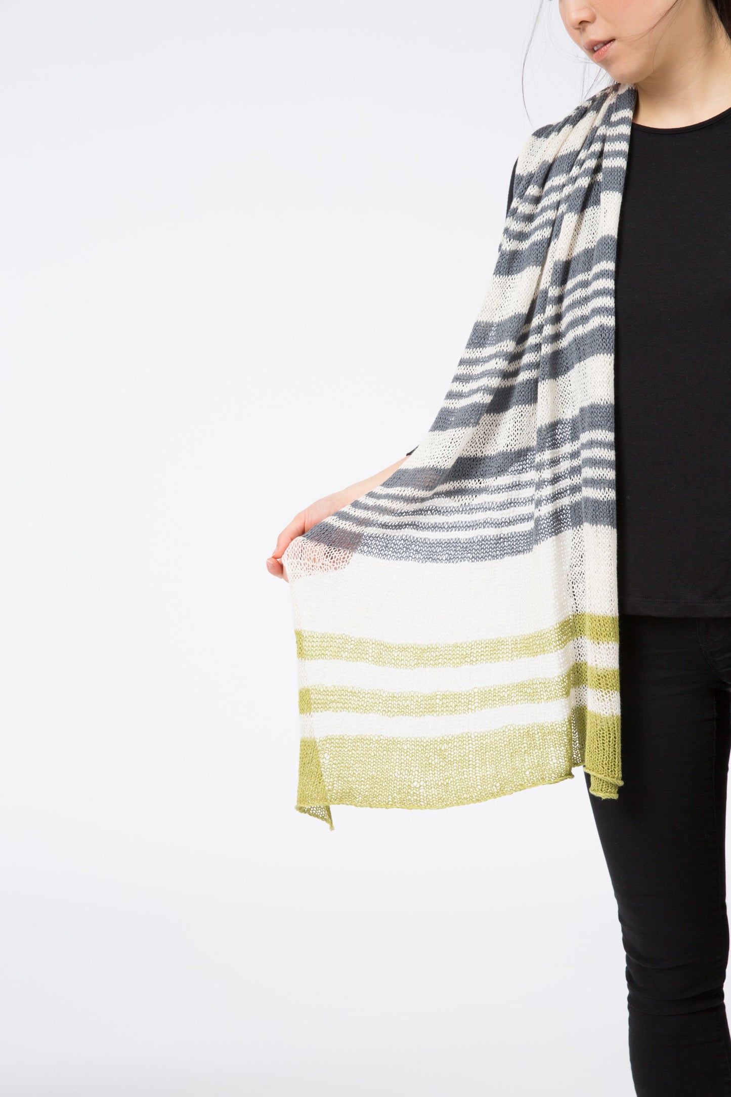 Shibui Knits Octave Striped Wrap (Reed)