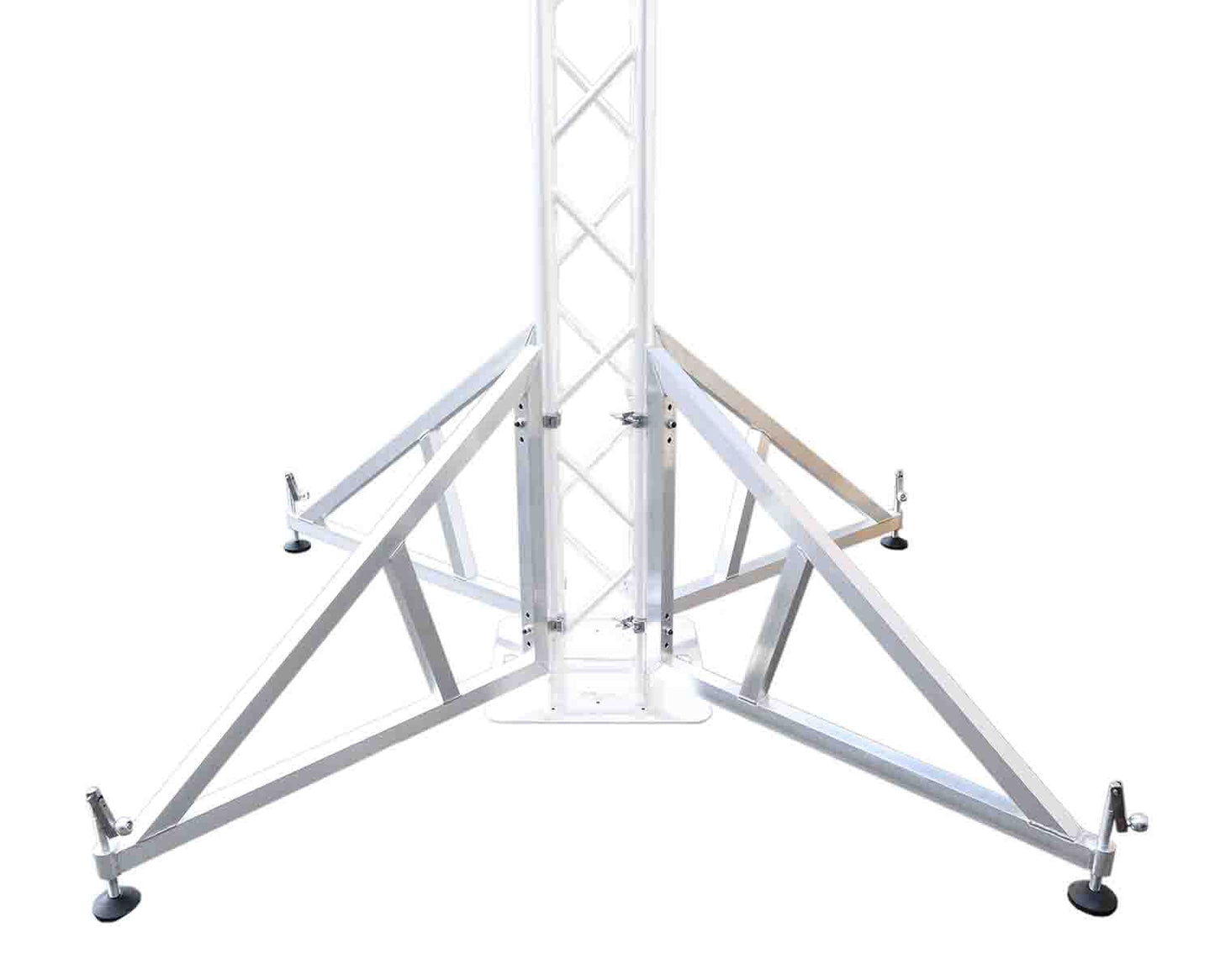 ProX XT-AC463X2 Pair of Vertical truss towers outrigger Leg Stabilizers with 2 clamps for F34 and 12" Bolted Truss 2" Pipe Diameter - Hollywood DJ