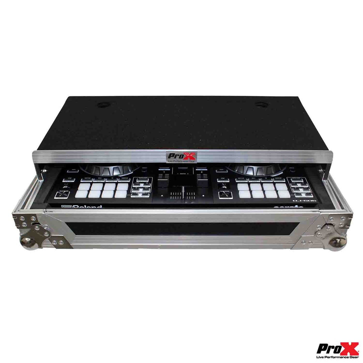 ProX XS-DJ505LT DJ Flight Case for Roland DJ-505 With Sliding Laptop Shelf - Hollywood DJ