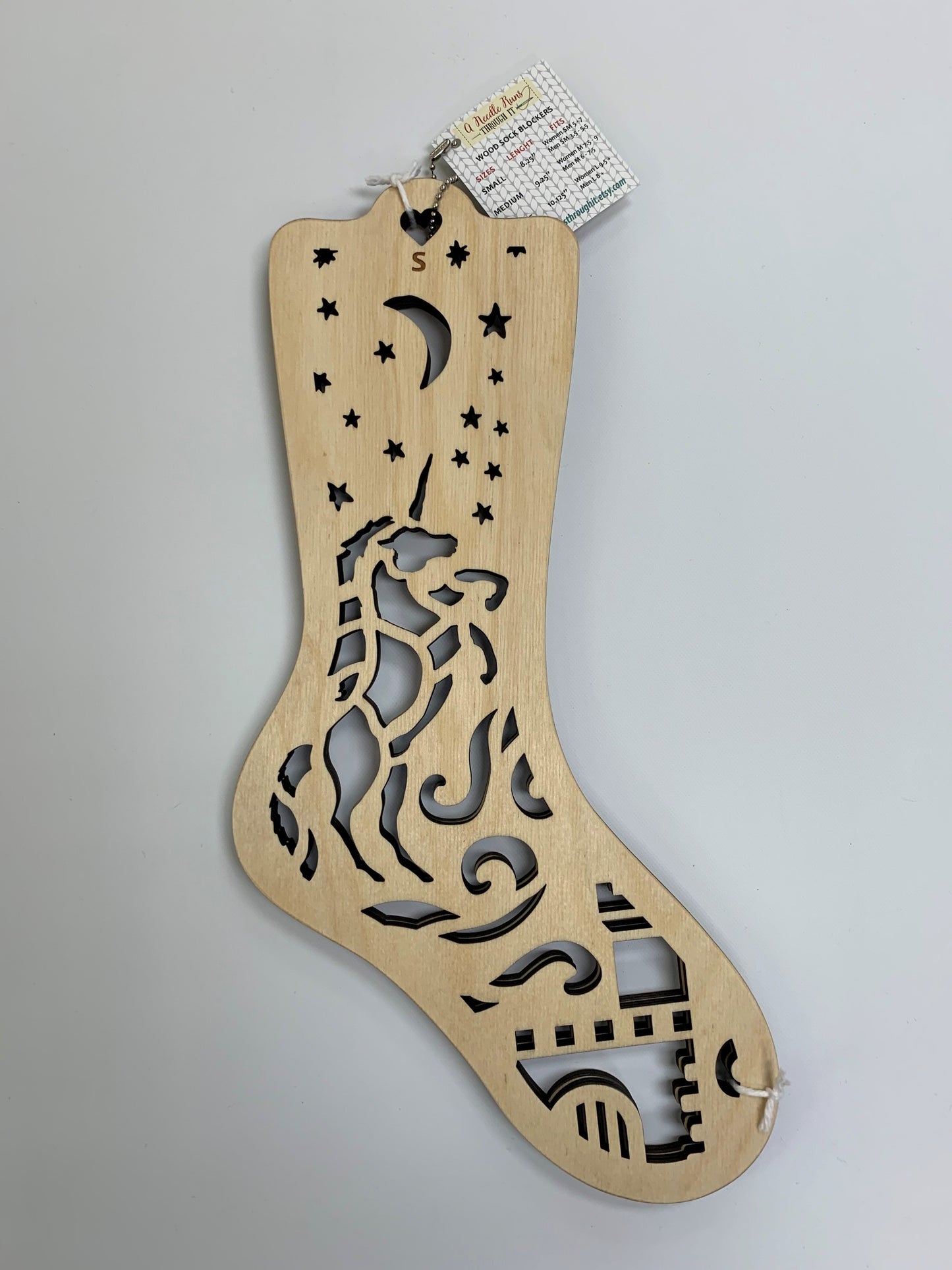 Wooden Sock Blockers by A Needle Runs Through It