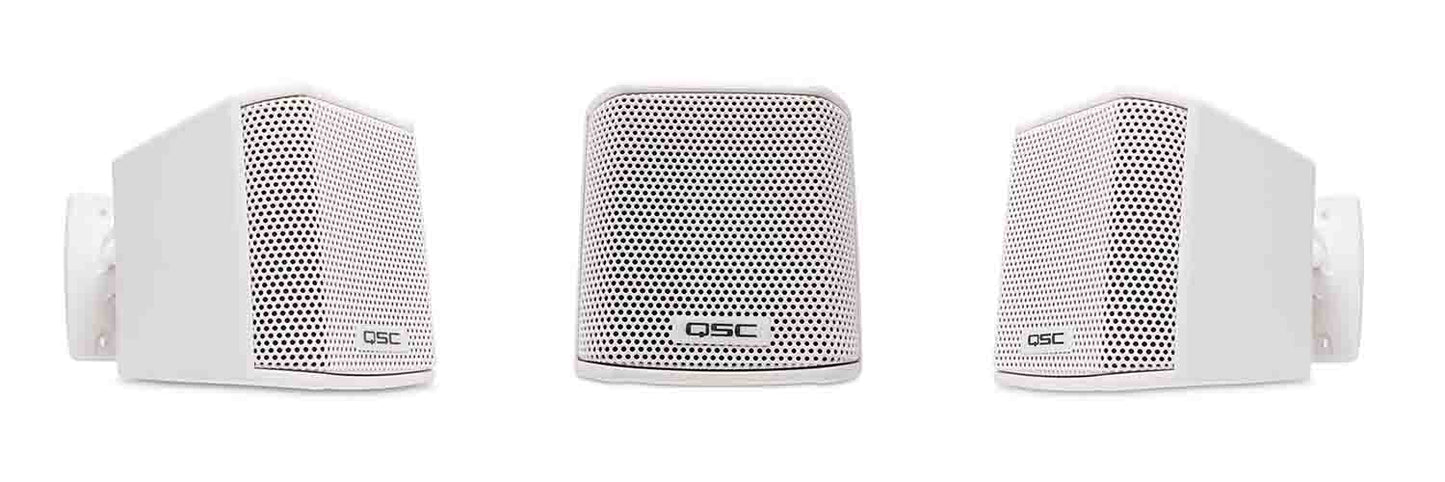 QSC AD-S.SAT-WH Acoustic Design AD-S.SAT Satellite Surface Loudspeaker - White - Hollywood DJ