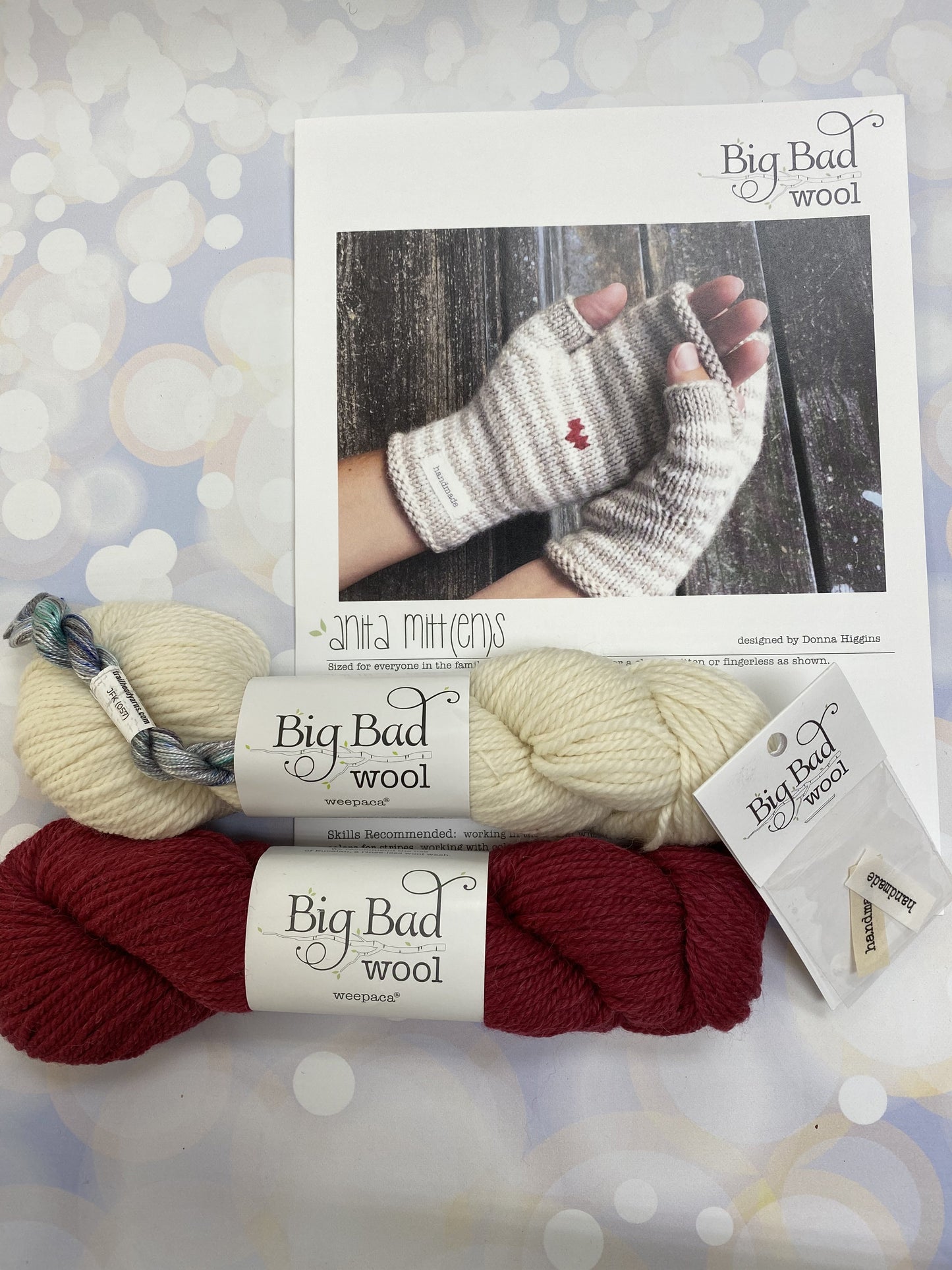 Anita Mittens Kit Big Bad Wool - Raw White Redbird