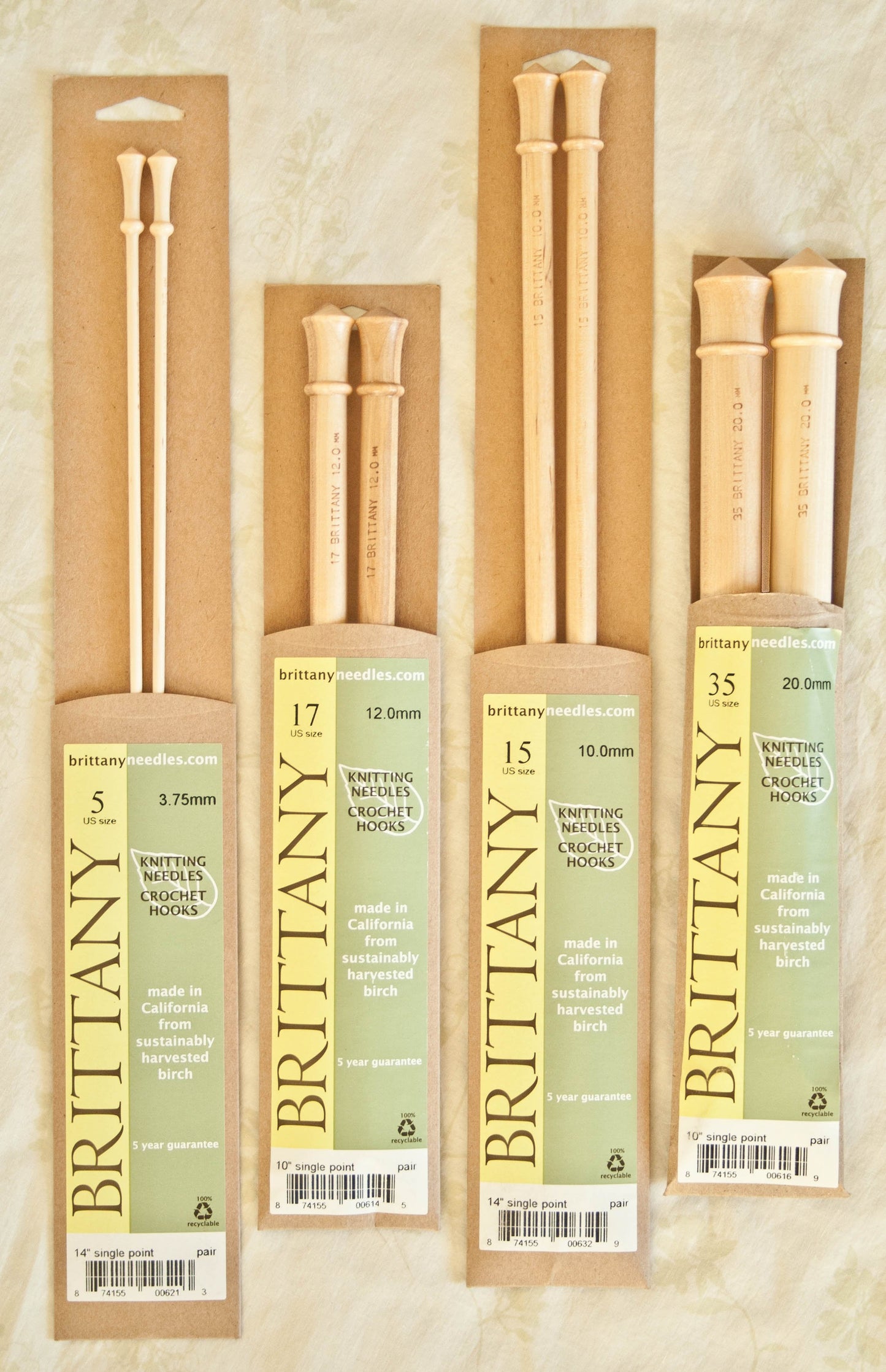 Single Point Needles | Brittany Birch Needles 10 & 14"