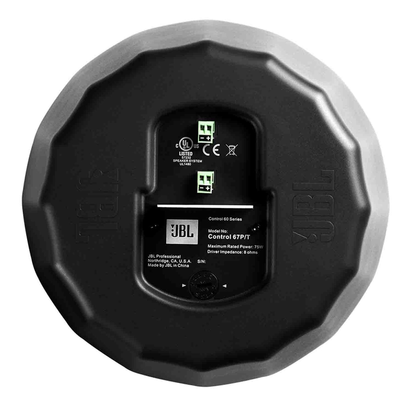 JBL Control 67 P/T Extended Range Full Range Pendant Speaker - Black - Hollywood DJ