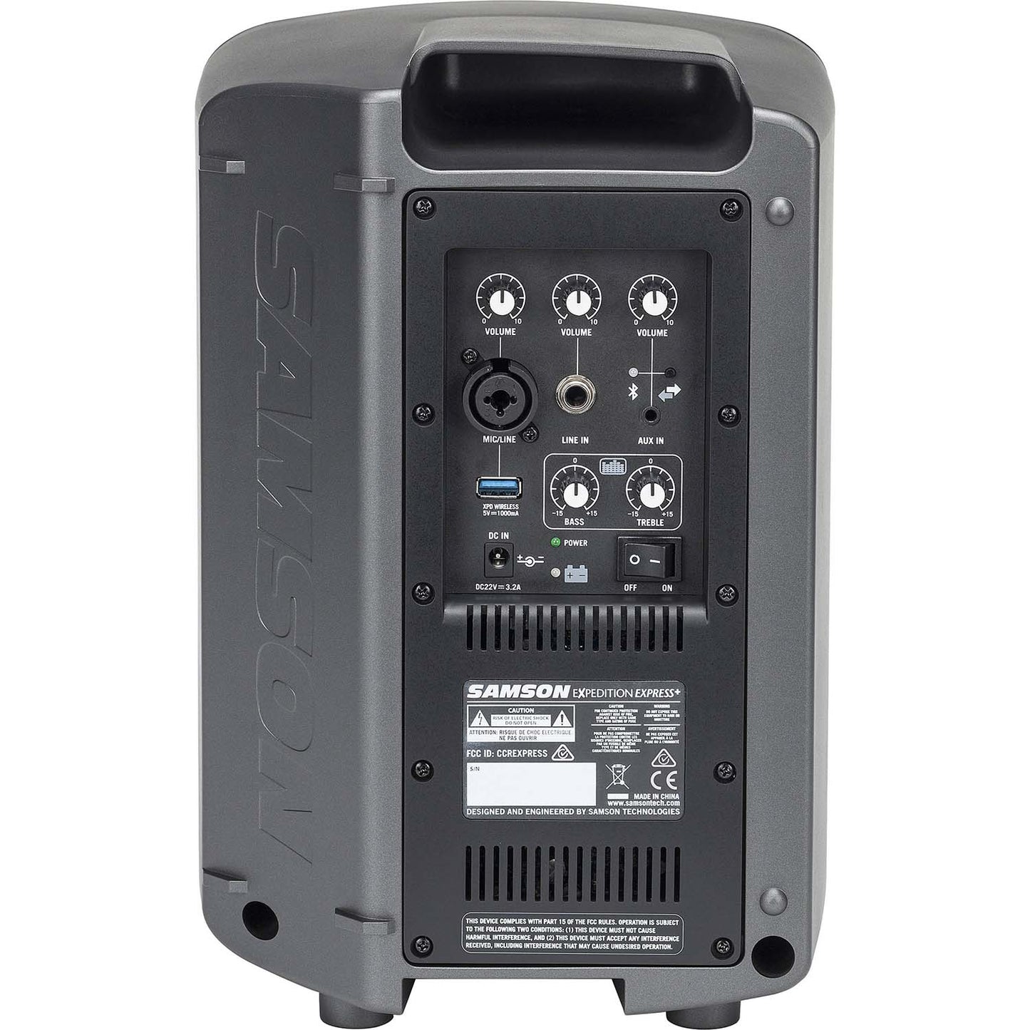 Samson SAXPEXPP Expedition Express+ 2-Way 75W Portable PA System with Wired Microphone - Hollywood DJ