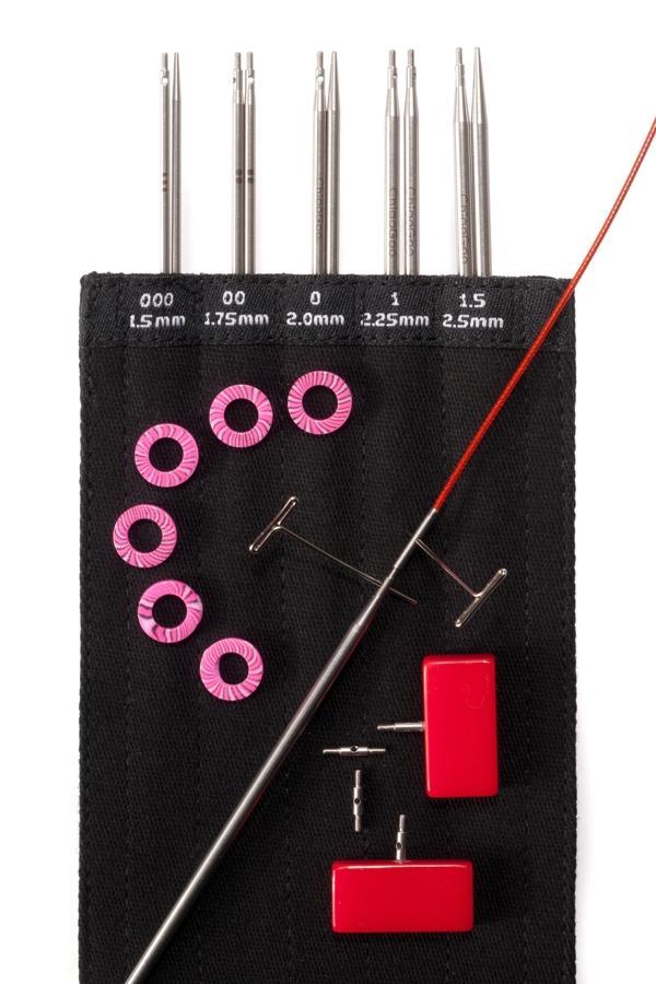 ChiaoGoo Twist Stainless Steel 5" Lace Interchangeable Knitting Needle Set
