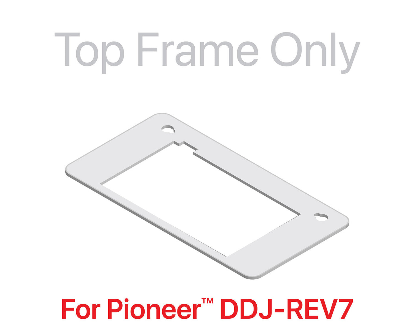 ProX XZF-DJREV7WPLATE Replacement Face Top Plate for Pioneer DDJ-REV7 Control Tower DJ Booth - White Finish - Hollywood DJ