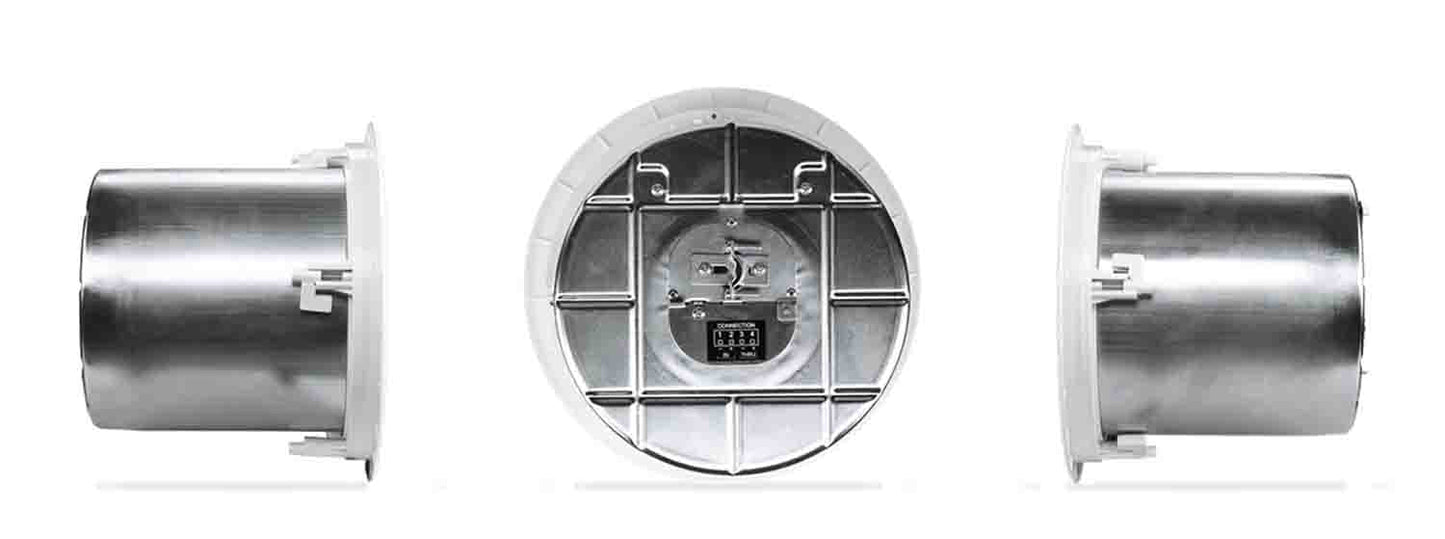 QSC AC-C8T Acoustic Coverage Series 8 Inch 2-Way 80W Ceiling Loudspeaker - White - Hollywood DJ