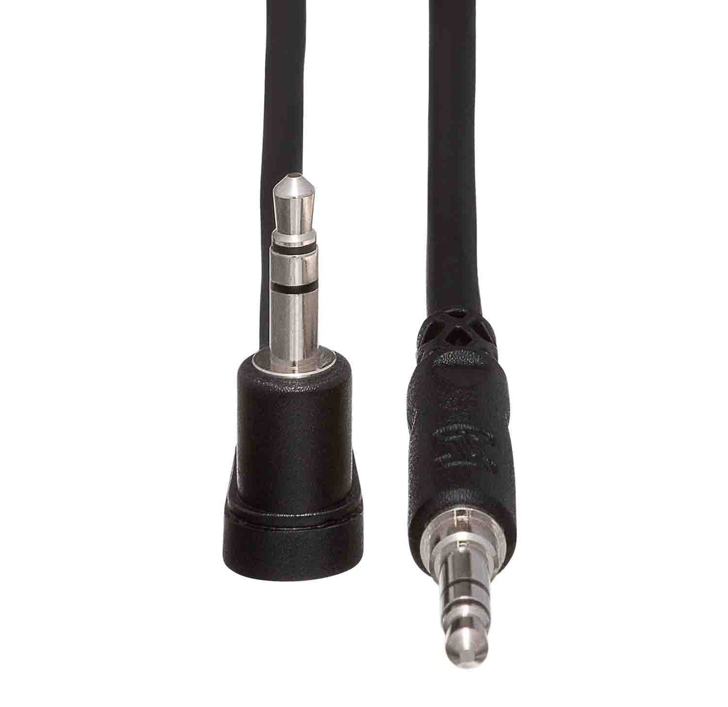 Hosa CMM-105R, 3.5 mm TRS to Right Angle 3.5 mm TRS Stereo Interconnect - 5 Feet - Hollywood DJ