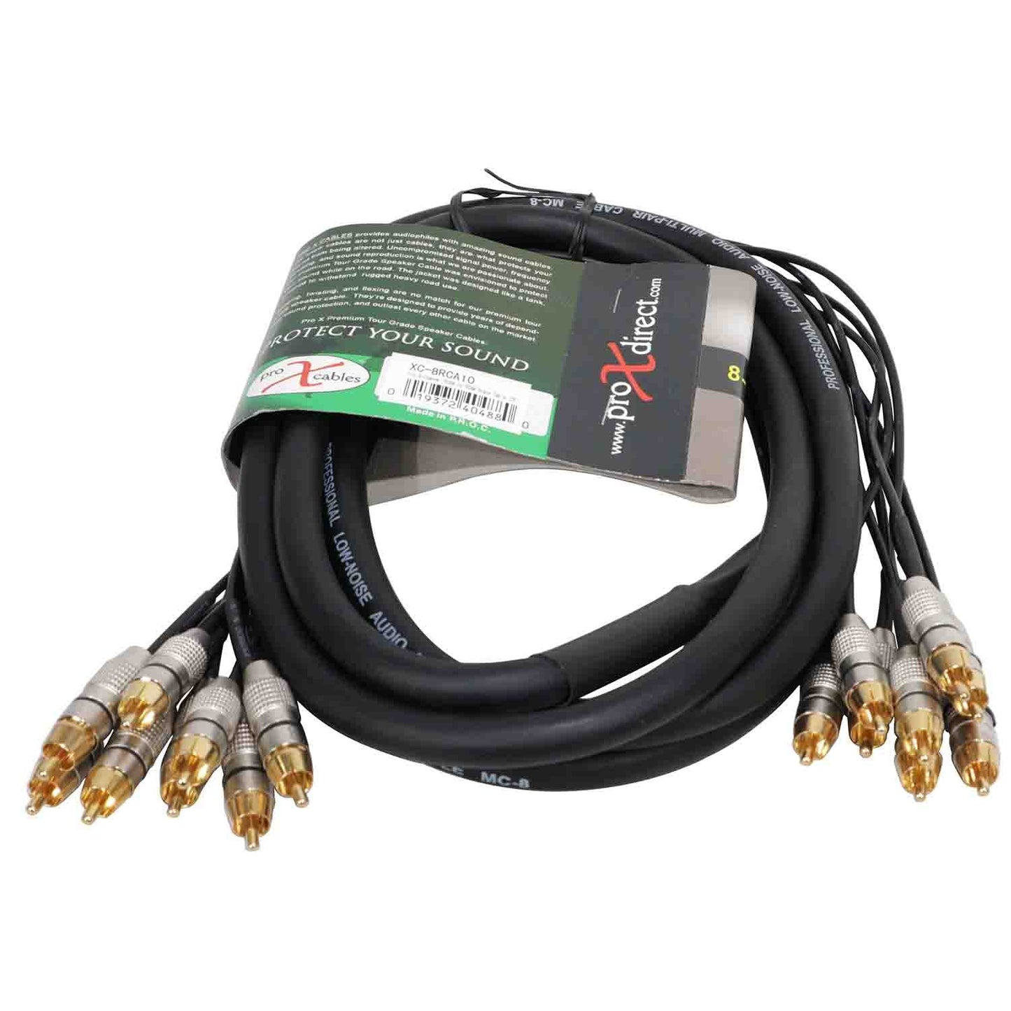 ProX XC-8RCA10 8-Channel RCA to RCA Cable - 10 FT - Hollywood DJ
