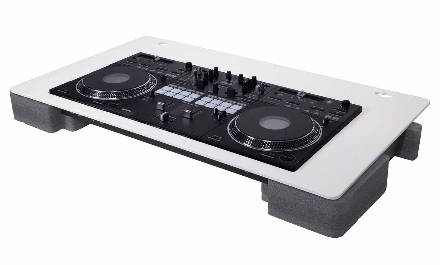 Prox Rev7 Control Tower Podium with Top Plate DJ Package - White - Hollywood DJ