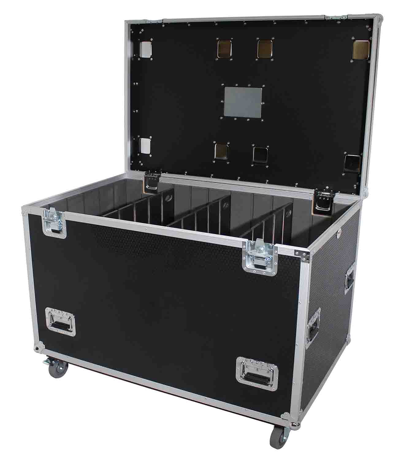 PROX XS-UTL483036W MK2 TruckPaX Heavy-Duty Truck Pack Utility Flight Case with Divider/Tray Kit and with 4 Inch Casters - Hollywood DJ