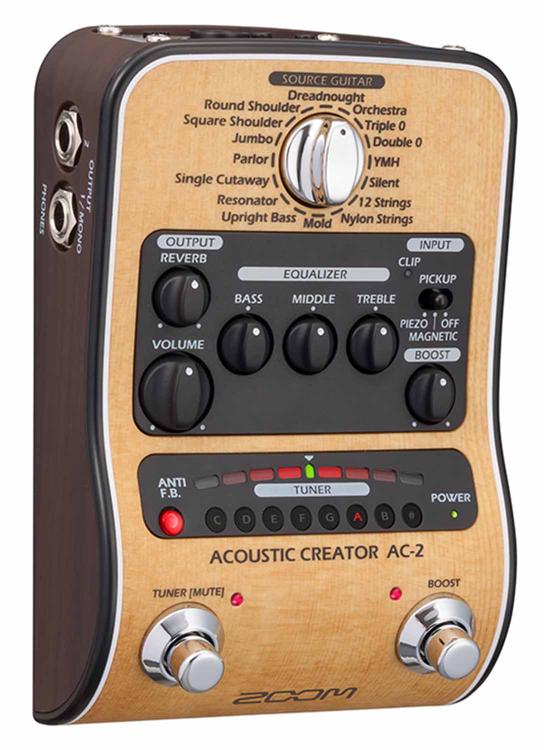 B-Stock: Zoom AC-2 Acoustic Creator Direct Box with 16 Source Guitars - Hollywood DJ