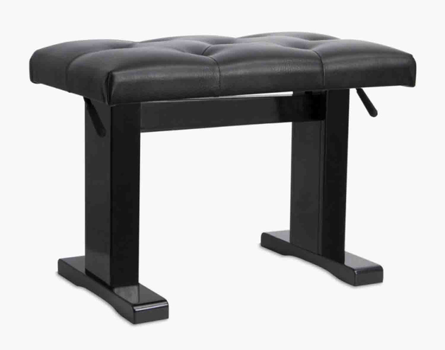 Onstage KB9503B Piano Bench with Adjustable Height - Black - Hollywood DJ