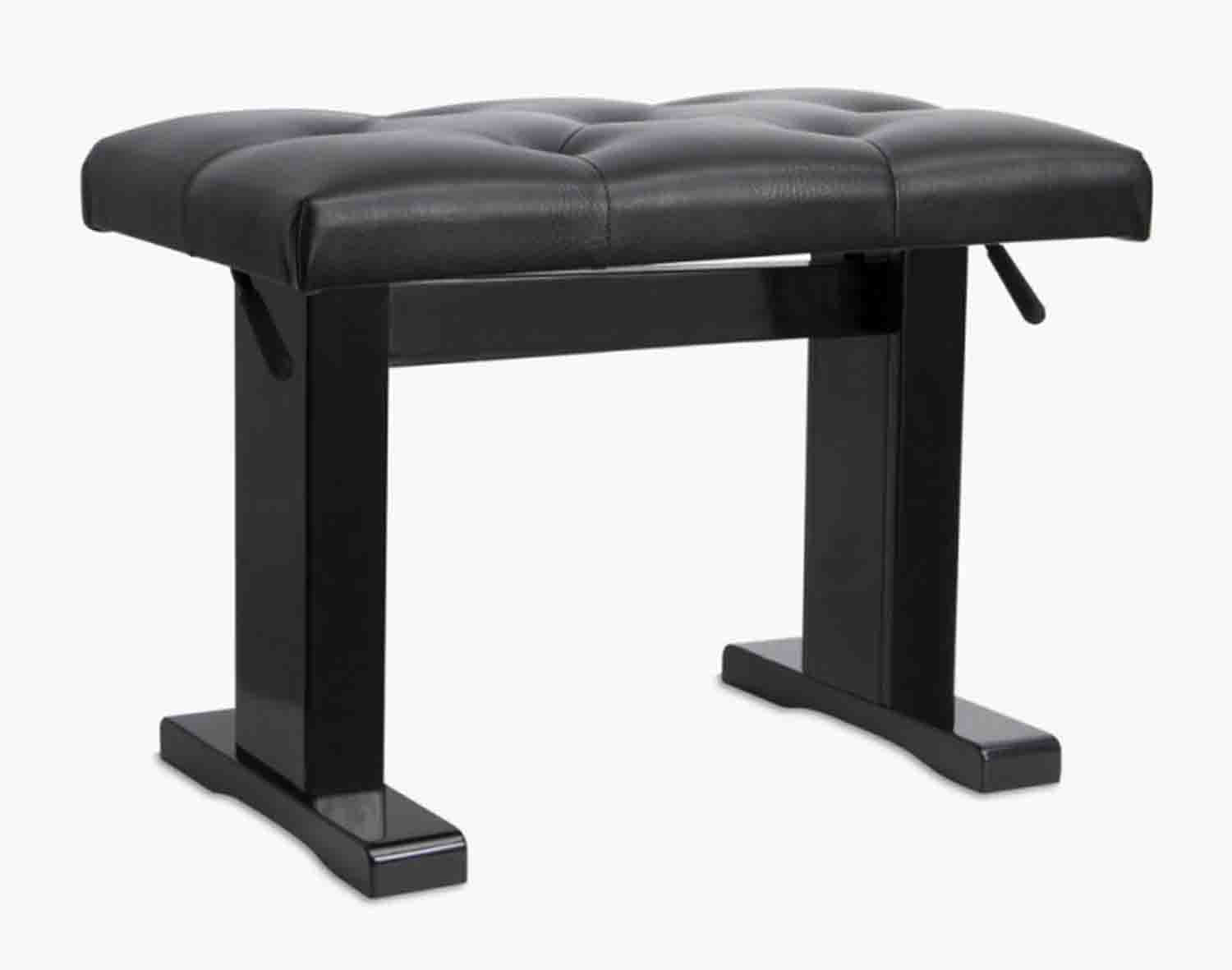 Onstage KB9503B Piano Bench with Adjustable Height - Black - Hollywood DJ