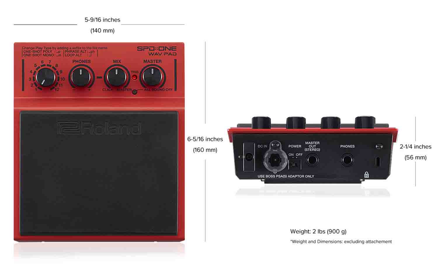 Roland SPD-1W Percussion Electronic Drum Pad, WAV - Hollywood DJ