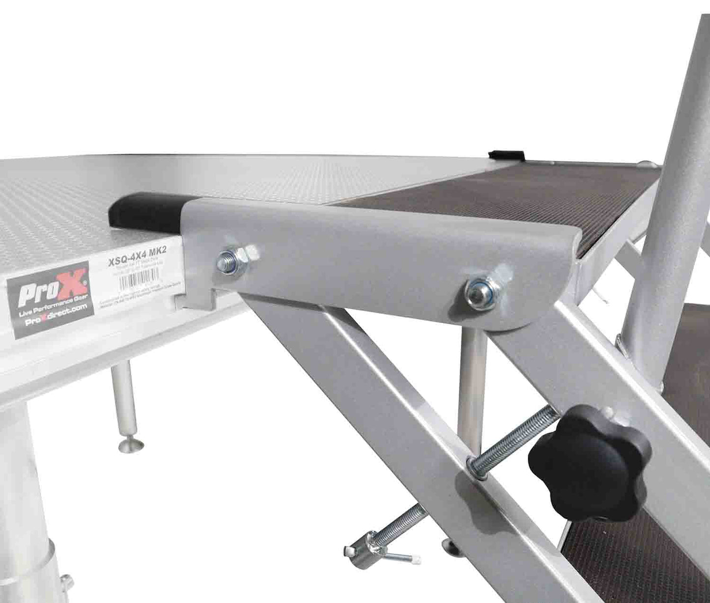 ProX XSQ-ST3 StageQ Heavy Duty Foldable 3 Step Unit with Rail - 18-28 Inch - Hollywood DJ