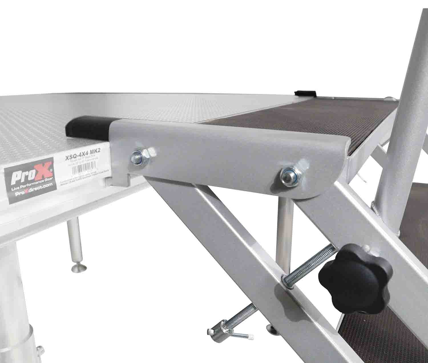 ProX XSQ-ST3 StageQ Heavy Duty Foldable 3 Step Unit with Rail - 18-28 Inch - Hollywood DJ
