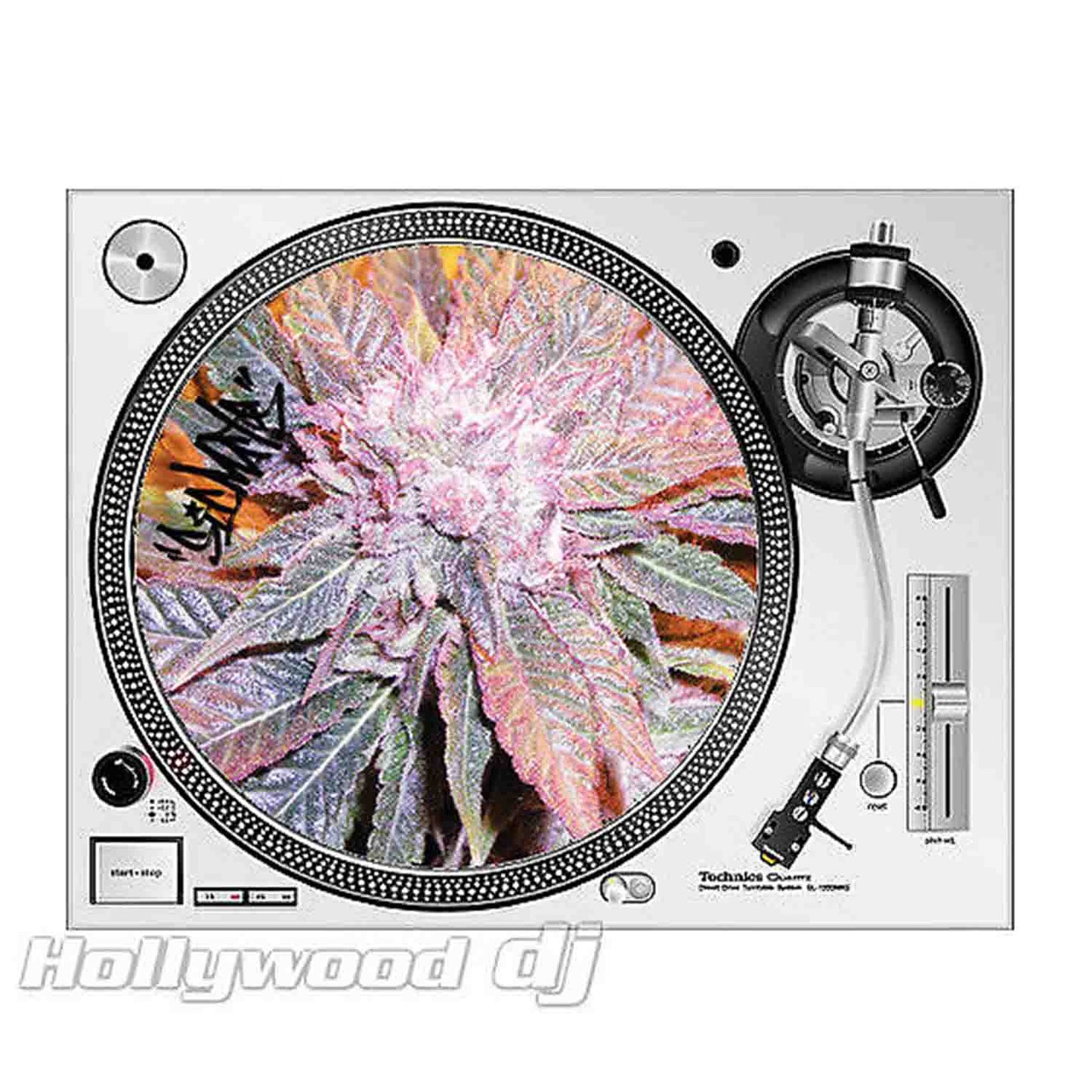 Sicmats DJ Turntable Slipmats 'KUSH' Sic Mats Slip Mat Set Scratch Pad Rare - Pair - Hollywood DJ