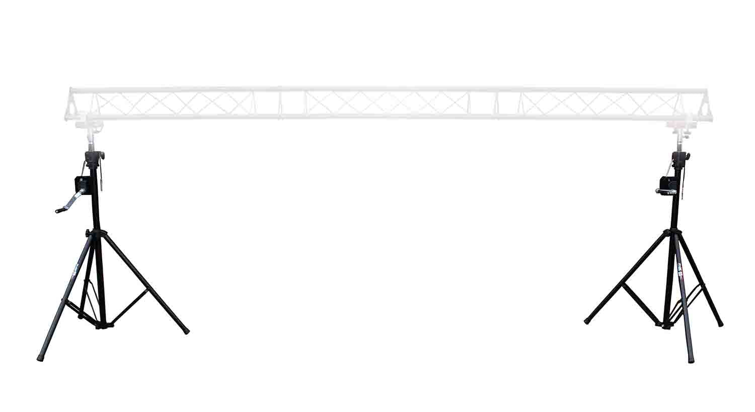 ProX T-LS35C-STAND, Single Triangle Truss Lighting Crank Up Multi-Size Stand - Hollywood DJ