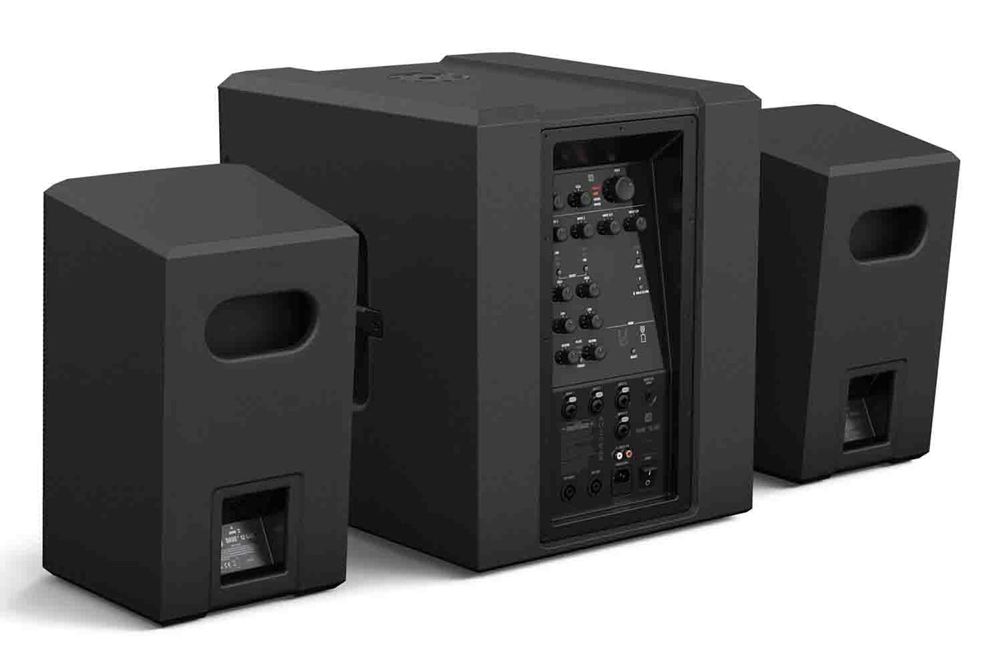LD Systems DAVE 12 G4X Compact 2.1 Powered PA System with Bluetooth and Mixer - 750W RMS