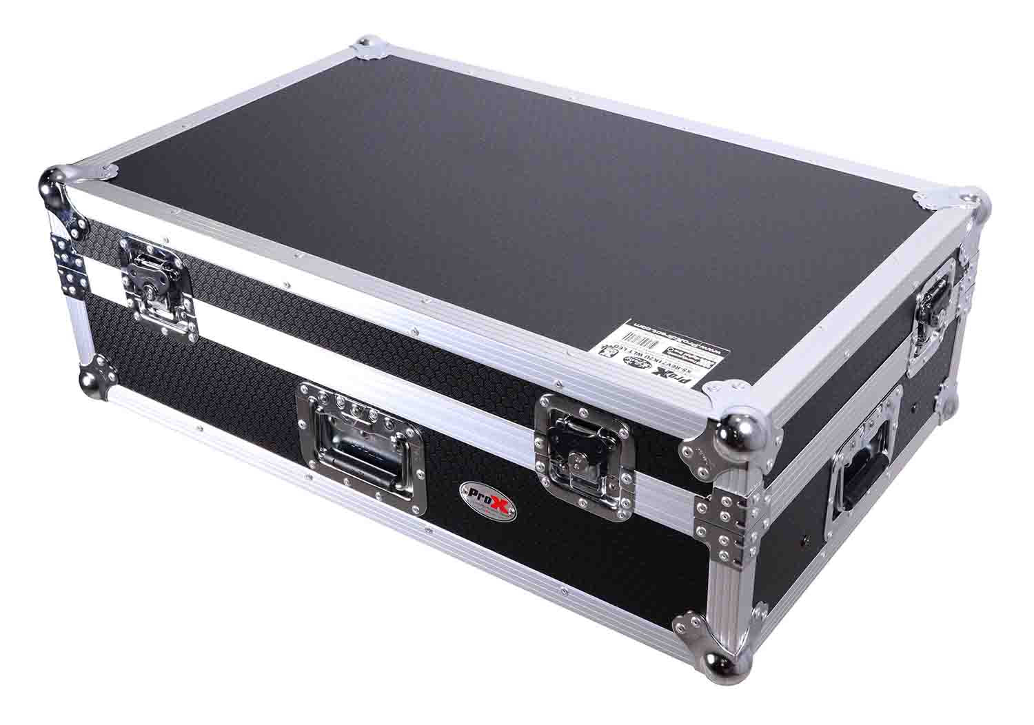 PROX XS-REV71K2U WLT LED ATA Style Flight Case for Pioneer DDJ-REV7 DJ Controller with 2U Rack Space Laptop Shelf Wheels LED - Hollywood DJ