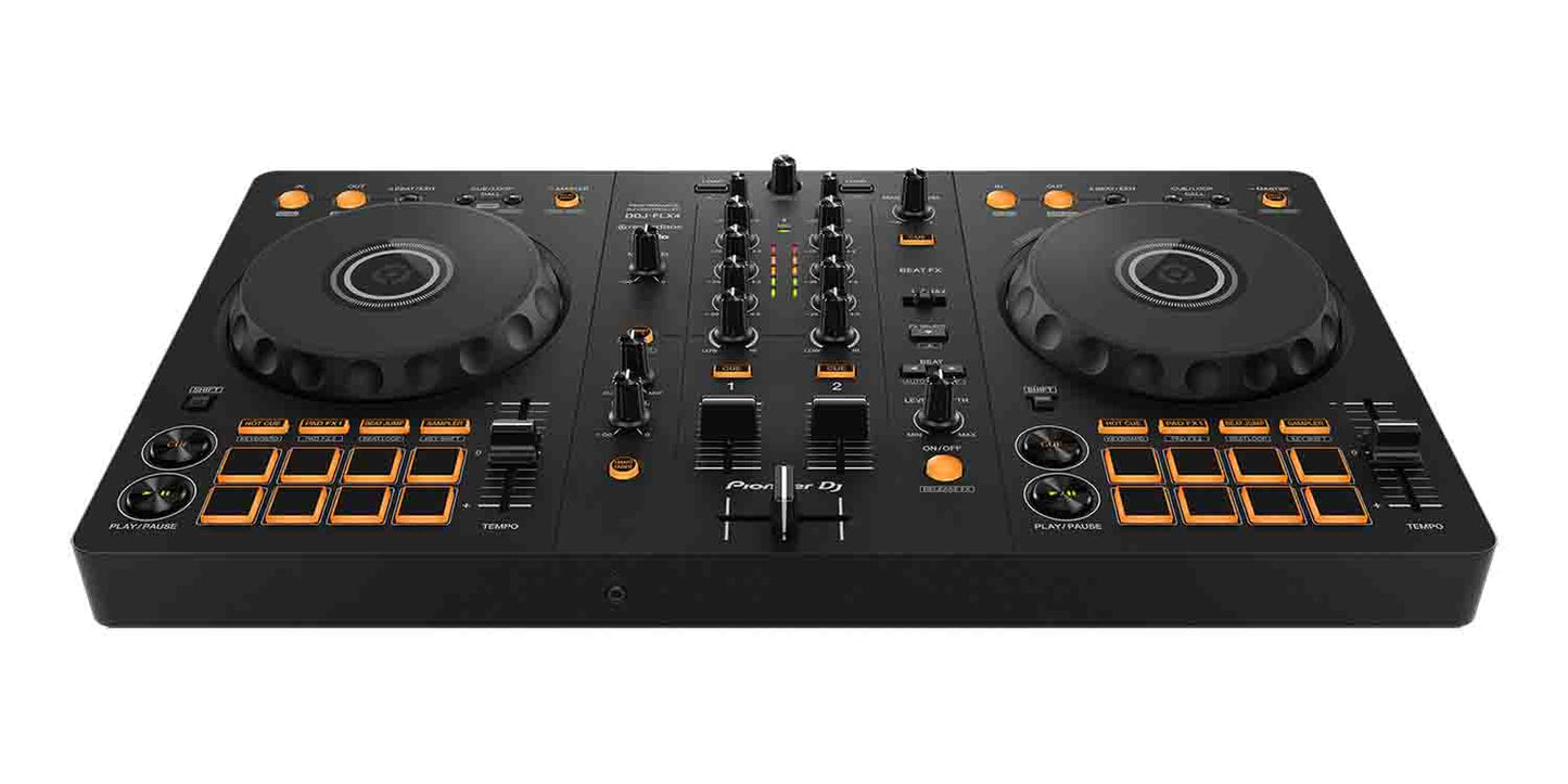 Pioneer DJ DDJ-FLX4 CLUB LIGHT Package 01 with Speakers, Stands and Headphones - Hollywood DJ