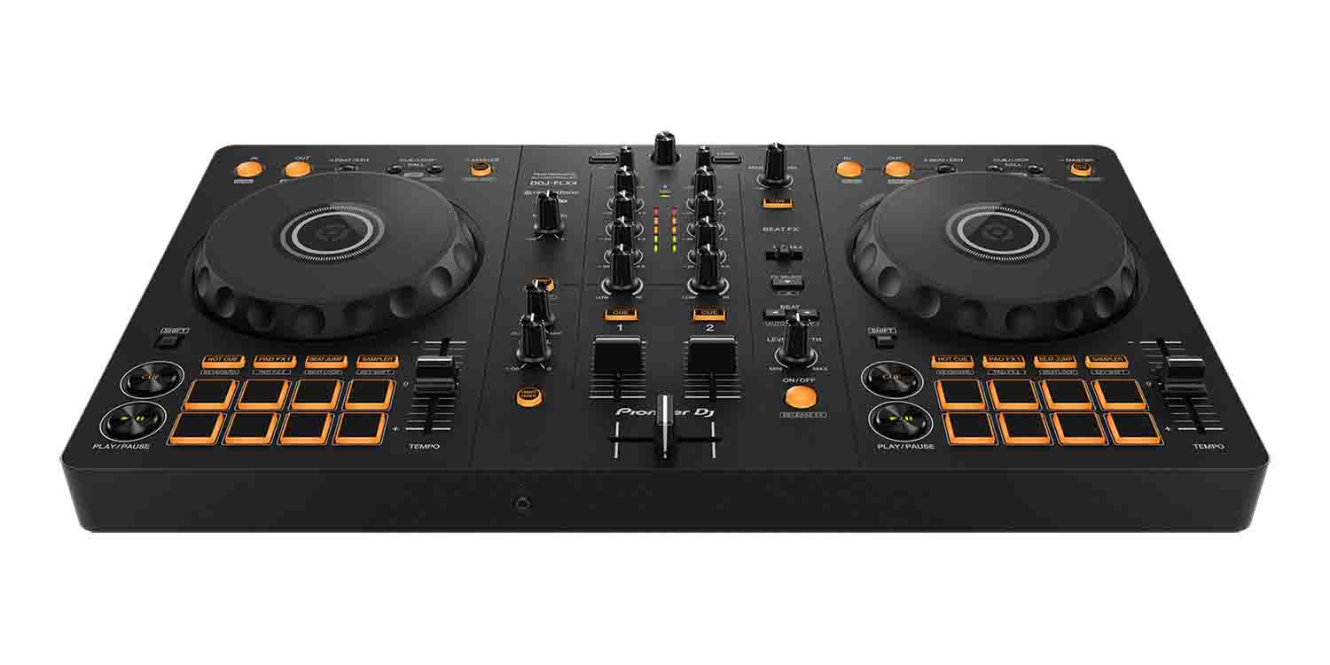 Pioneer DJ DDJ-FLX4 CLUB LIGHT Package 01 with Speakers, Stands and Headphones - Hollywood DJ