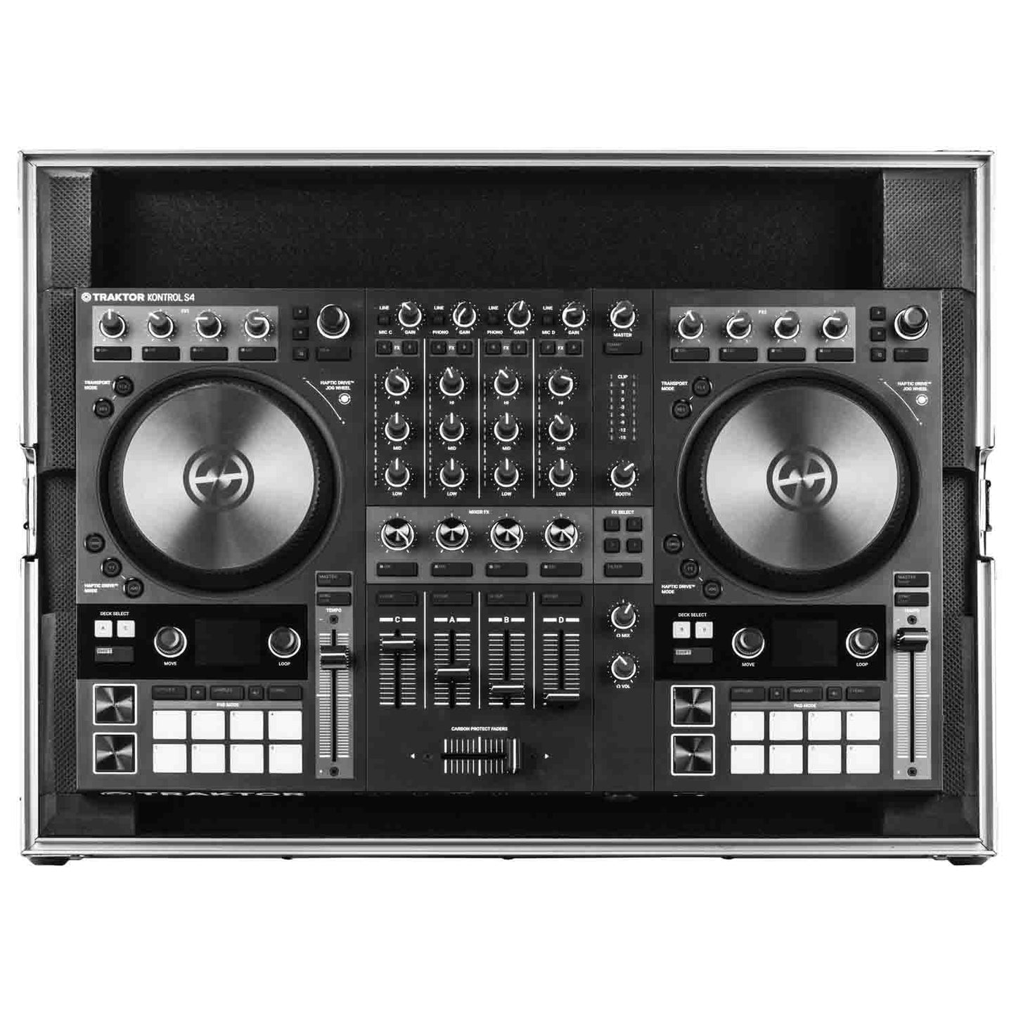 Odyssey FRTKS4MK3 DJ Case for Low Profile Native Instruments Traktor Kontrol S4 MK3 - Hollywood DJ