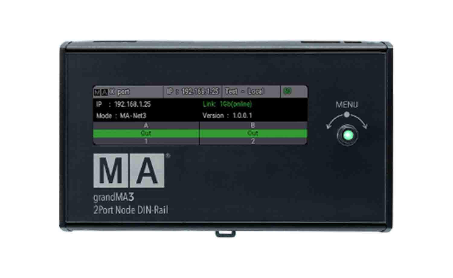 MA Lighting MA4011701 Grandma3 2Port Node DIN-Rail - Hollywood DJ
