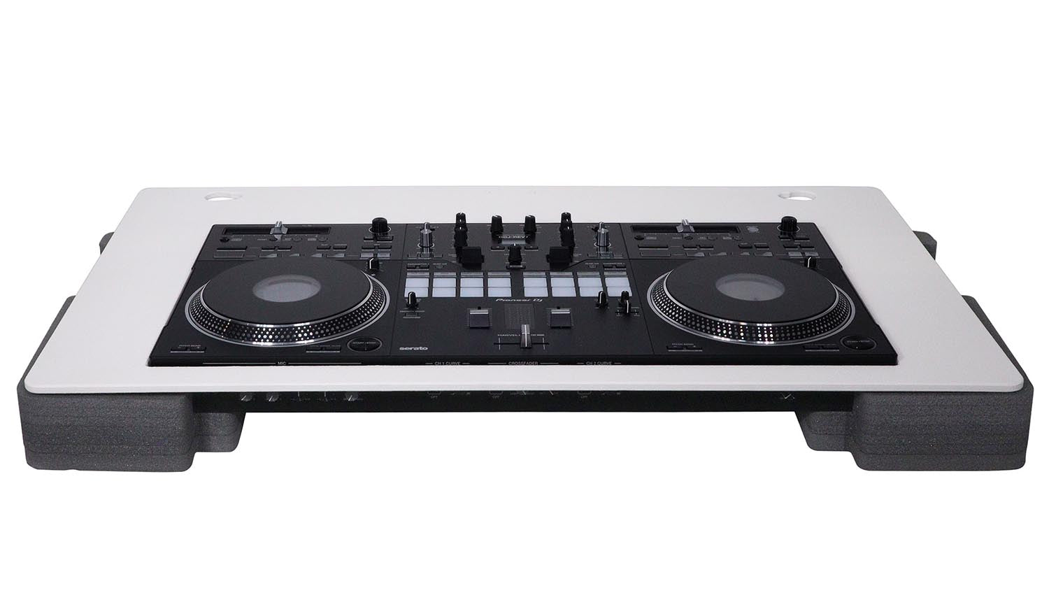 Prox Rev7 Control Tower Podium with Top Plate DJ Package - White - Hollywood DJ
