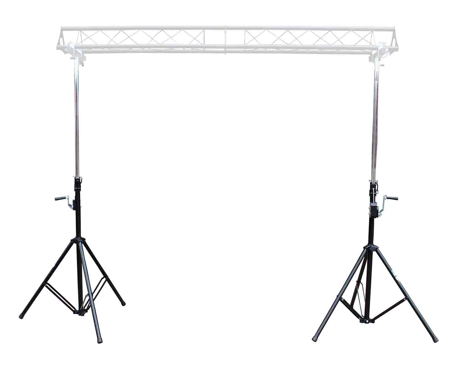 ProX T-LS35C-STAND, Single Triangle Truss Lighting Crank Up Multi-Size Stand - Hollywood DJ